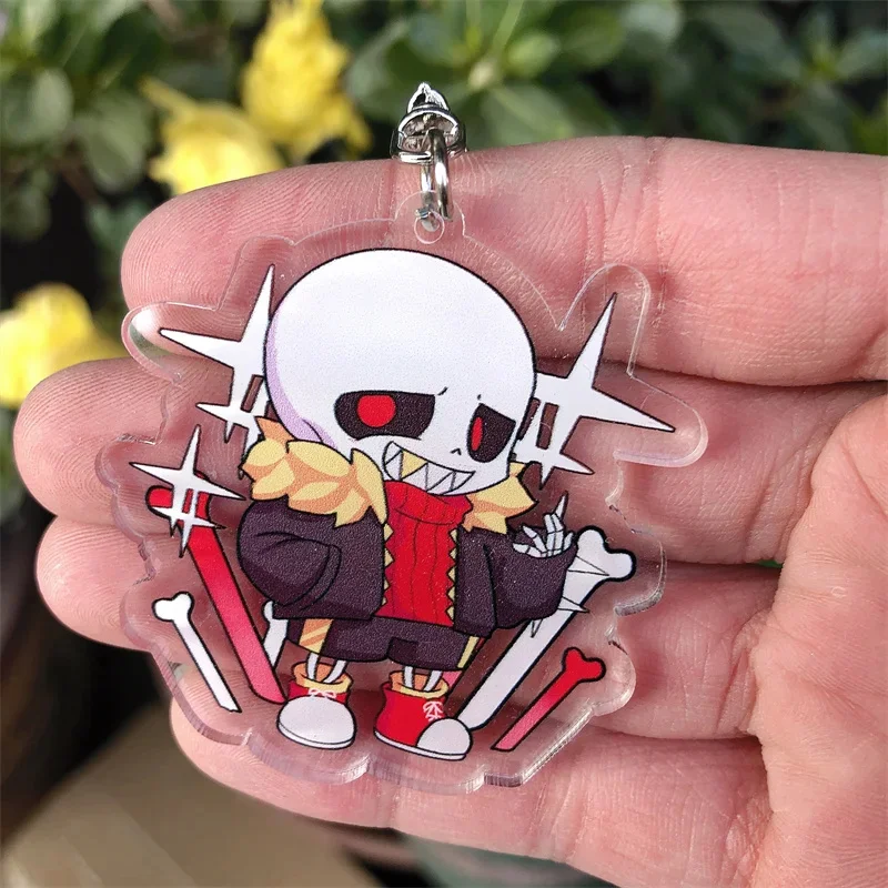 Game UNDERTALE Frisk Sans Flowey Toriel Cosplay Costumes Anime Keychain Accessories Pendant