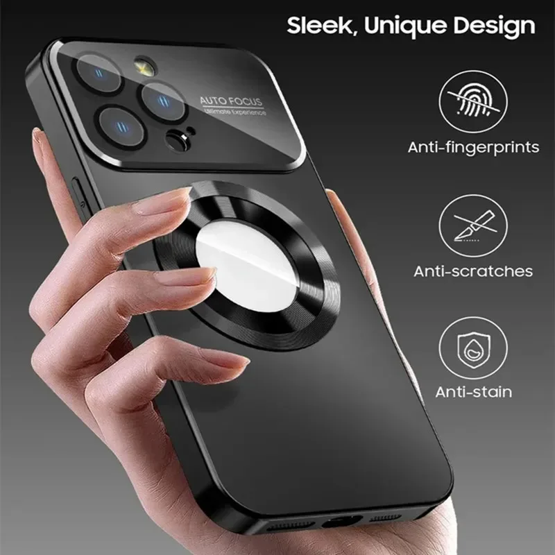 Luxury Titanium Metallic Color Matte Magnetic Case for iPhone 16 15 14 13 12 11 Pro Max Plus Case for Magsafe Wireless Charge