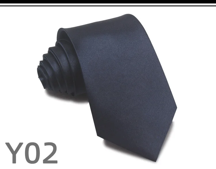 Classic Men's 8CM Black Neckties Polyester Solid Color Red White Neck Ties Business Formal Dress Accessories Casual Daily Cravat