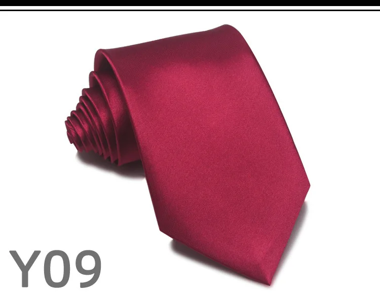 Classic Men's 8CM Black Neckties Polyester Solid Color Red White Neck Ties Business Formal Dress Accessories Casual Daily Cravat