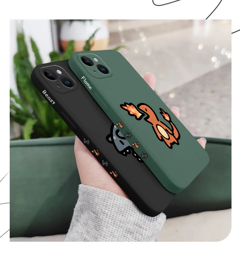Dinosaur Monster Phone Case For iPhone 17 16 15 14 13 12 11 Plus Pro Max Mini Silicone Cover