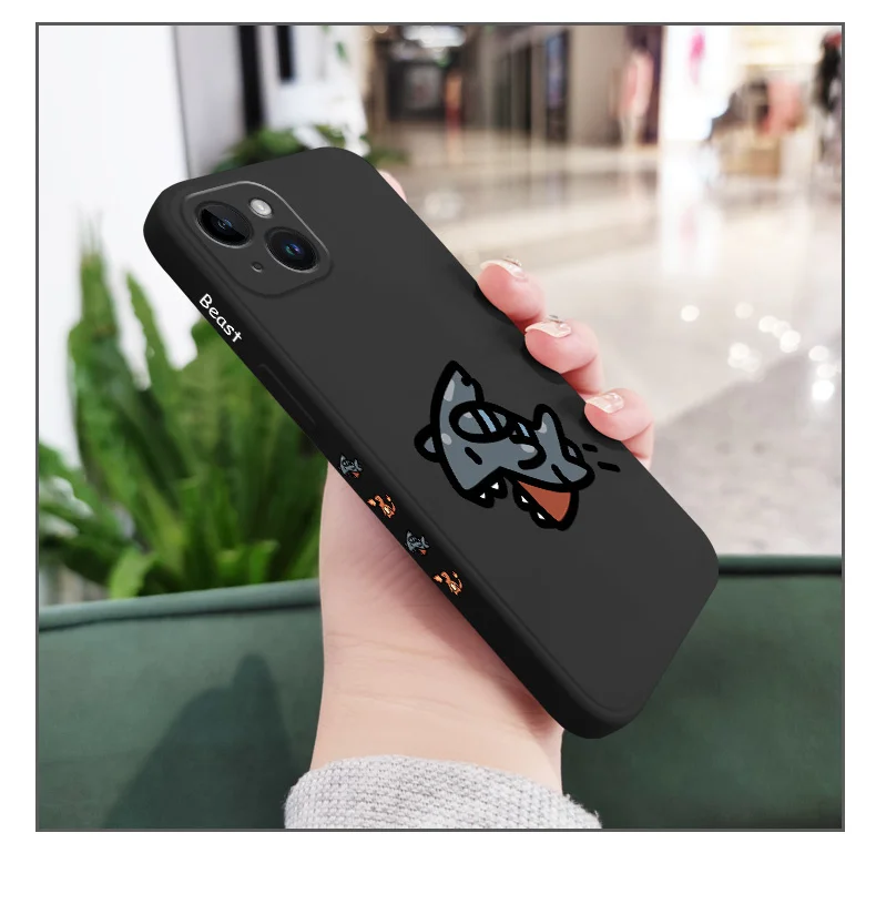 Dinosaur Monster Phone Case For iPhone 17 16 15 14 13 12 11 Plus Pro Max Mini Silicone Cover
