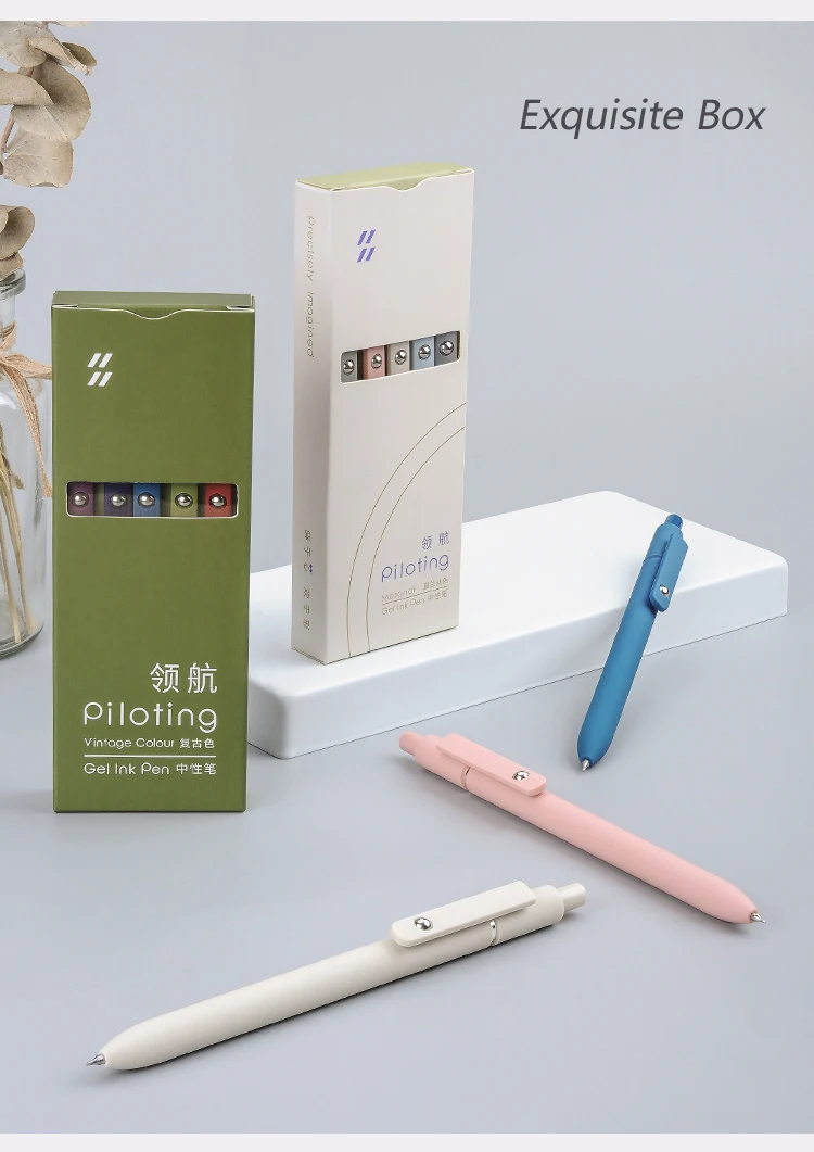 Piloting Morandi Colour Gel Pens Soft Touch Quick Dry Smooth 0.5mm Gel Ink Pen For School Student Writing Stationery Supplies