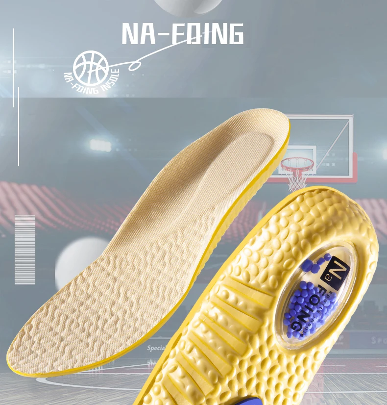 1Pair NAFOING Boost Sport Insoles Men's Women's Sneaker Insoles Super Soft Bottoms Air Cushioning For Shock Absorption Comfort
