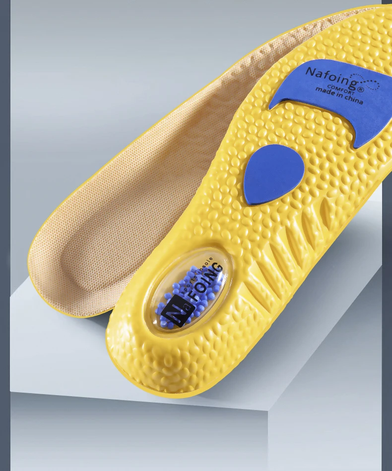 1Pair NAFOING Boost Sport Insoles Men's Women's Sneaker Insoles Super Soft Bottoms Air Cushioning For Shock Absorption Comfort