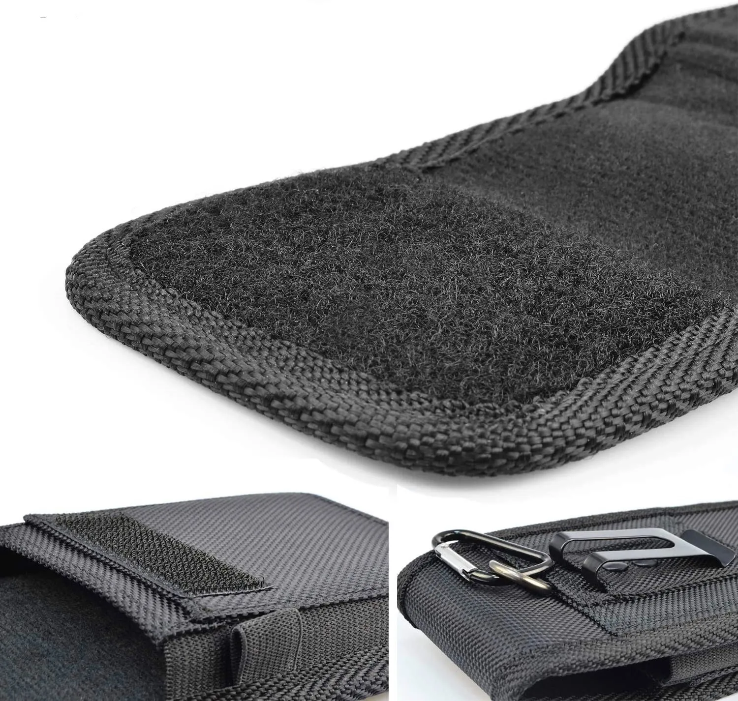 Vertical Nylon Cell Phone Belt Clip Holster Pouch Buckle Wallet Card Holder Case Cover For 3.5inch-7.5inch Phone iPhone Samsung