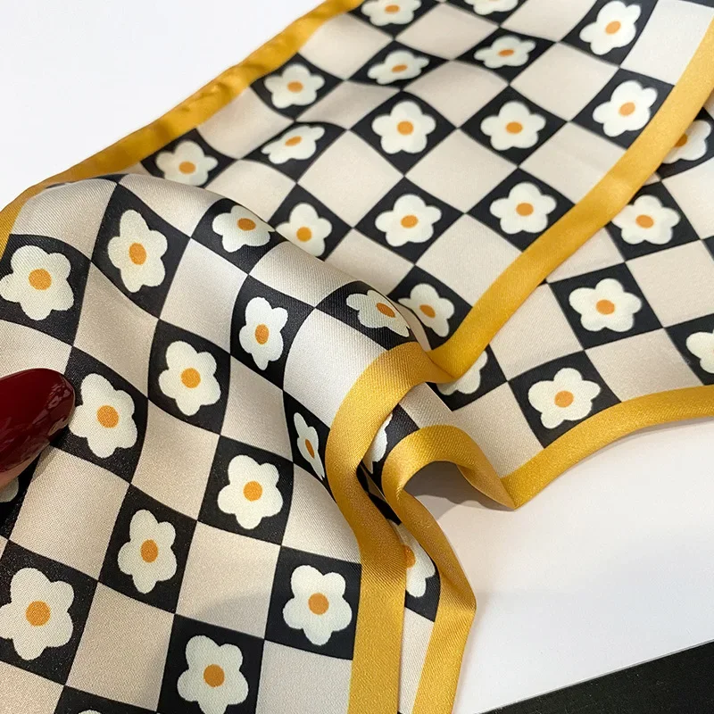 2024 Women Headbands Hair Ribbon Fashion Print 100x9.5cm Chic Skinny Tie Lady Bag Scarves Accessories Choker Bands