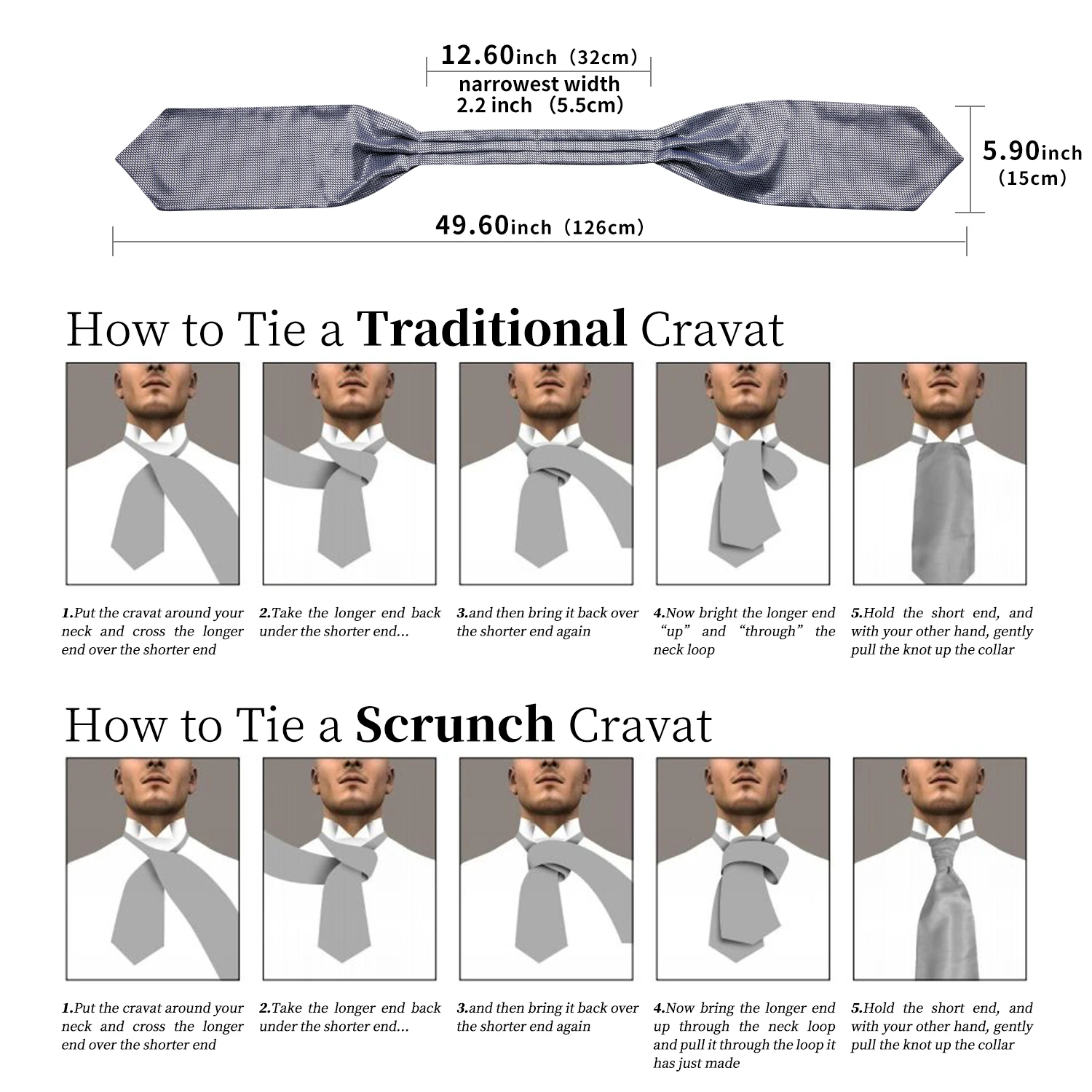 Men's Ascot Tie Silver Plaid Red Paisley Pink Golden Color Solid Neck Tie Set with Handkerchief Cufflinks Wedding Party Gift