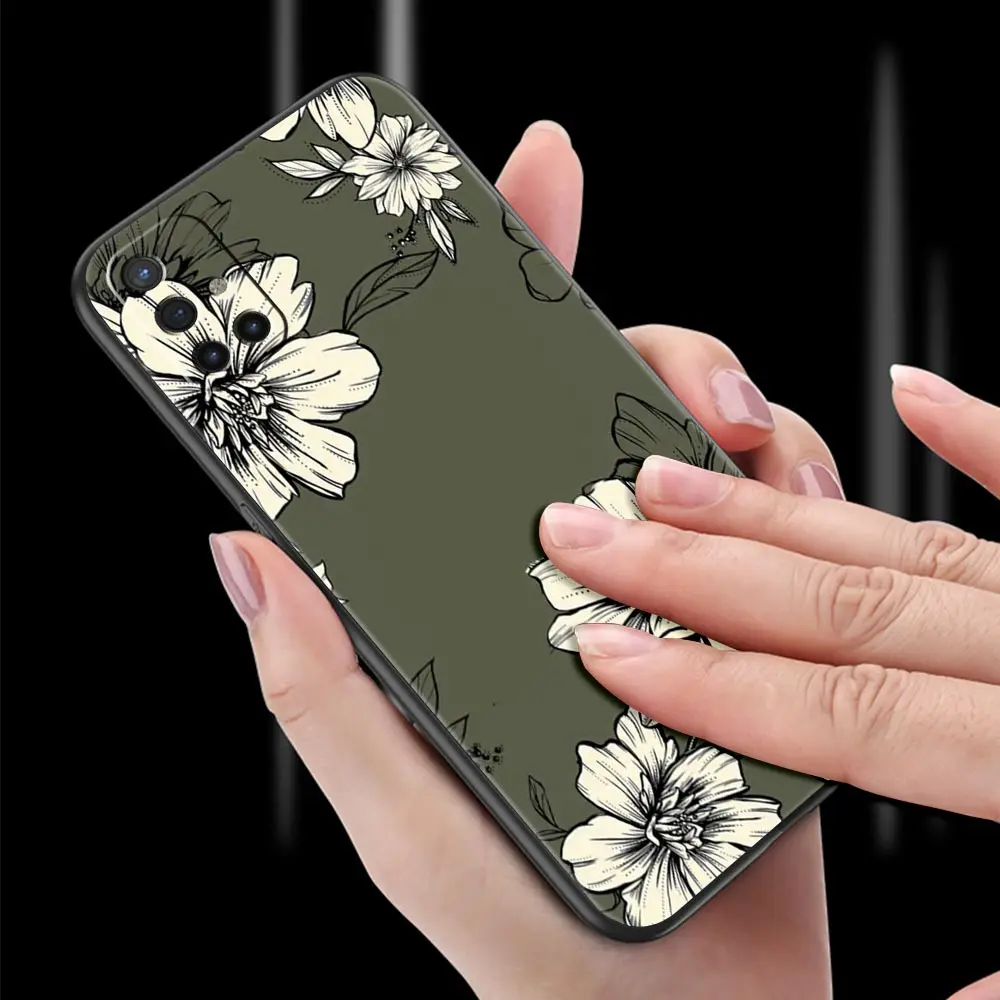 Phone Case For OnePlus 11 10 9 Pro 9T 12R 10R 9R 9RT 10T 8T 8 7 6T 7T Nord 2T CE 2 5G N200 N10 N100 Soft Silicone Cover Flower
