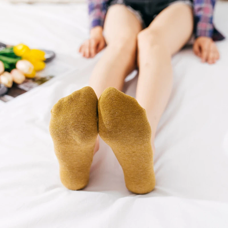 10 Pairs Women Cotton Low Cut Socks Solid Color Softable Summer Silicone Non-slip Deep Mouth Prevent Heel Loss Slipper Socks