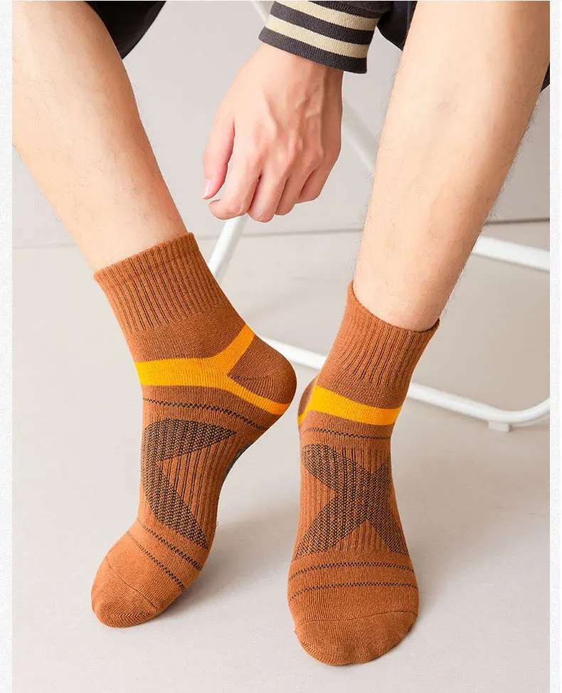 3 Pairs Men's Socks Hiking Black Sports Basketball Socks Casual Soft Running Summer Absorb Sweat Breathable Male Sokken Gifts