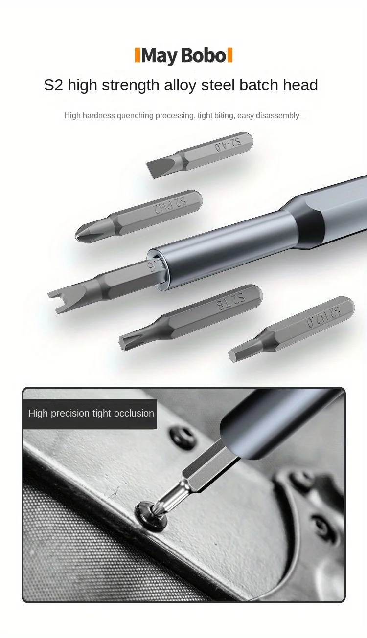 Precision Screwdriver Set 25 in 1 Phillips Torx Hexagonal Flat Head Magnetic Screwdriver Head for iPhone PC Watch Camera Glasses
