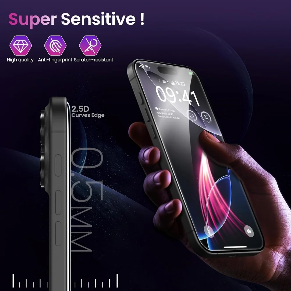 1~5PCS HD Tempered Glass For iPhone 18 16 17 Pro Max 17e 16e 15 14 13 12 Screen Protector Film For iPhone 11 13 Mini Glass