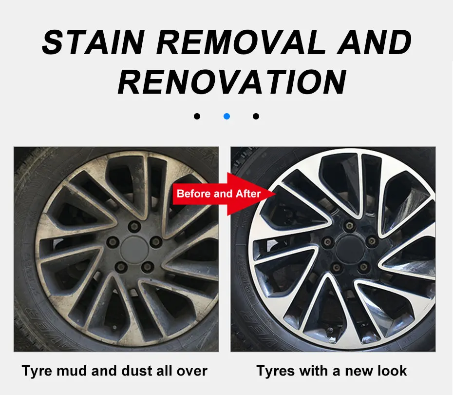 SEAMETAL Car Wash Brush Plush Premium Wheels Brush Non-Slip Handle Easy To Cleaning Rims Spokes Wheel Barrel Cleaning Mitt