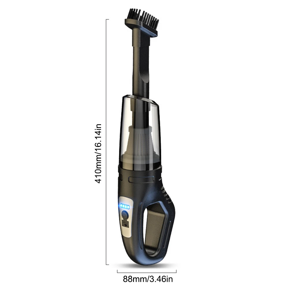 120W Portable Car Vacuum Cleaner USB Charging Handheld Cordless Vacuum Cleaner Powerful Suction for Auto/Home/Office/Pet Hair