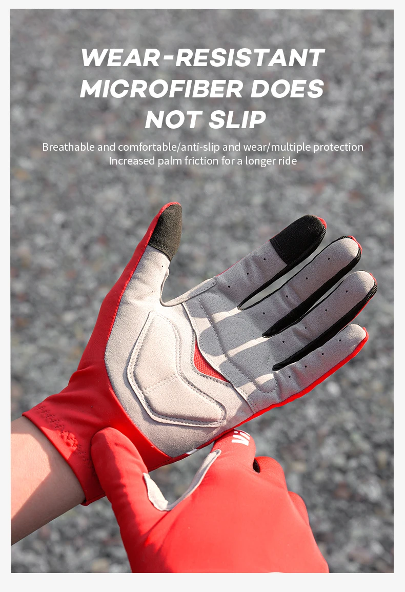 Vilico Professional Outdoor Cycling Gloves With Sensitive Touch Screen Shock Absorption Anti Slip Wear-resistant Riding Gloves