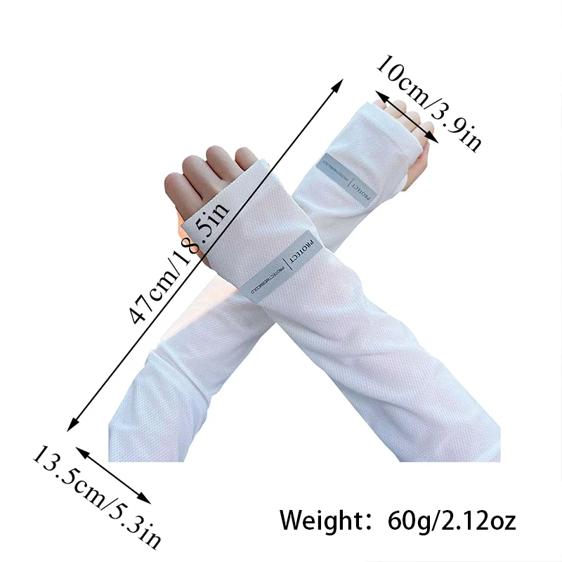 Unisex Cycling Arm Sleeves Ice Fabric Anti-UV Sunscreen Running Cycling Sleeve Outdoor Sport Anti-cursor Arm Warmers
