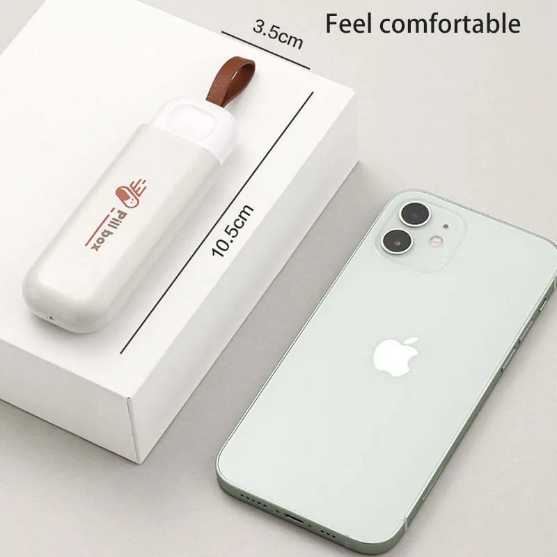 Portable Colorful 3 Spaces Medicine Case Health Care Container Case Pill Box Splitters Travel Pill Box Tiny Box Easy to Carry
