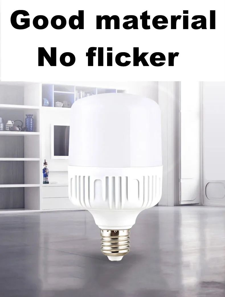100W E27 LED Screw Mouth Light 220V High Brightness Light Bulb White Light Eye Protection Non Flickering High Heat Dissipation