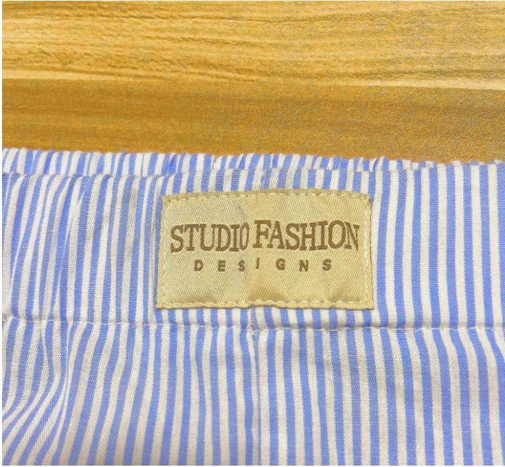 Y2K Striped Print Long Pant Women Elastic Waist Wide Leg Pants Fashion Casual Cotton Straight Trousers