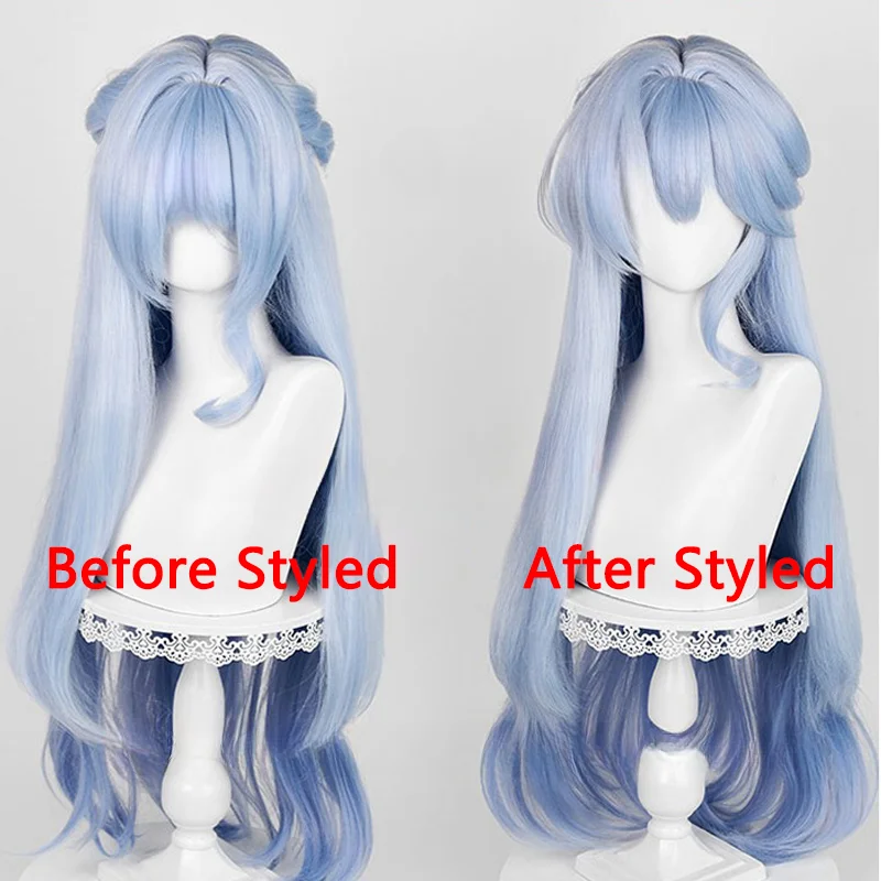 Anime Robin Cosplay Wig 96cm Long Blue Mixed Color Gradient Wigs Honkai Star Rail Wig Heat Resistant Synthetic Hair