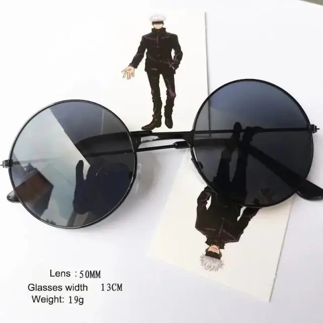 Jujutsu Kaisen Cosplay Sunglasses Cartoon Gojo SatoruGlasses Eyeglasses Prop Small Rectangular Eyewear Accessories Anime