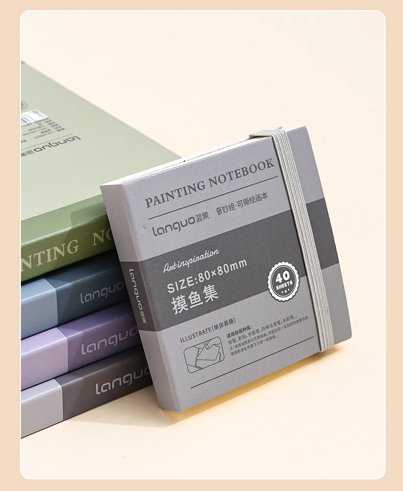 40sheets Mini Drawing Notebook Tearable Sketchbook Handbook 250G Thickened Paper Multiple Size Watercolor Graffiti Painting Book