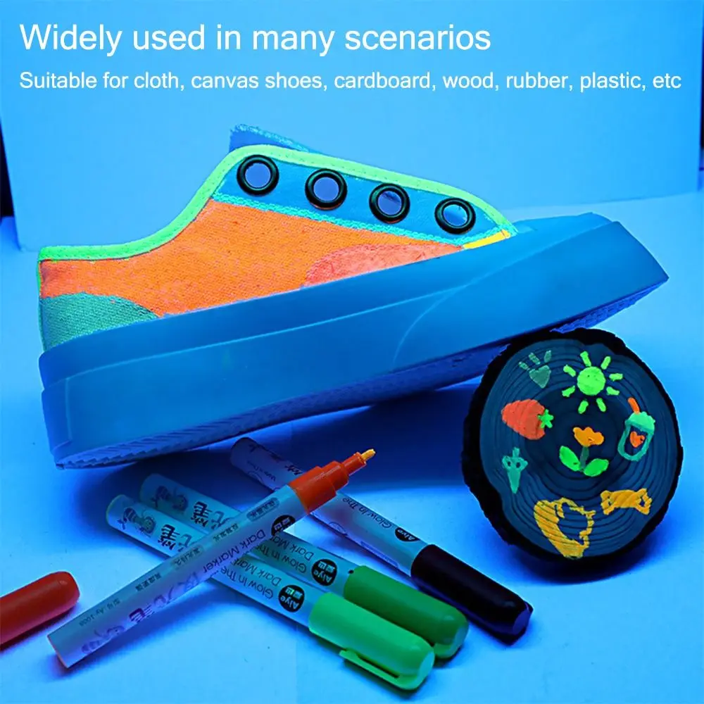 Colorful Luminous Pen Hand Painting DIY Glowing in the Dark Marker Pen Creative Student Personalized Luminous Graffiti