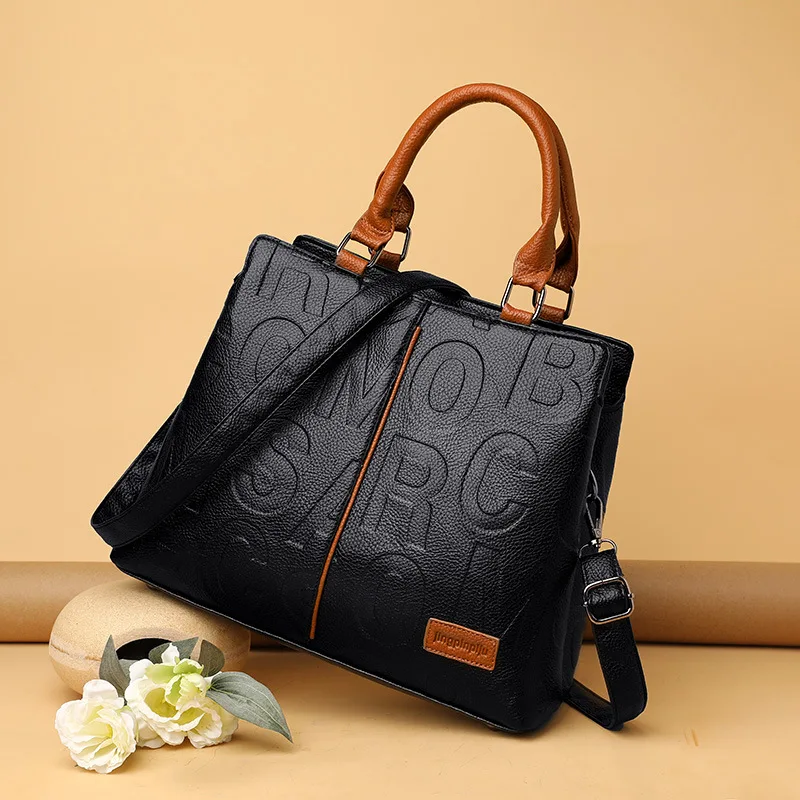PU Leather Casual Crossbody Bags for Women Ladies Luxury Designer Tote Handbag Female Large Capacity Travel Shoulder Bag Sac