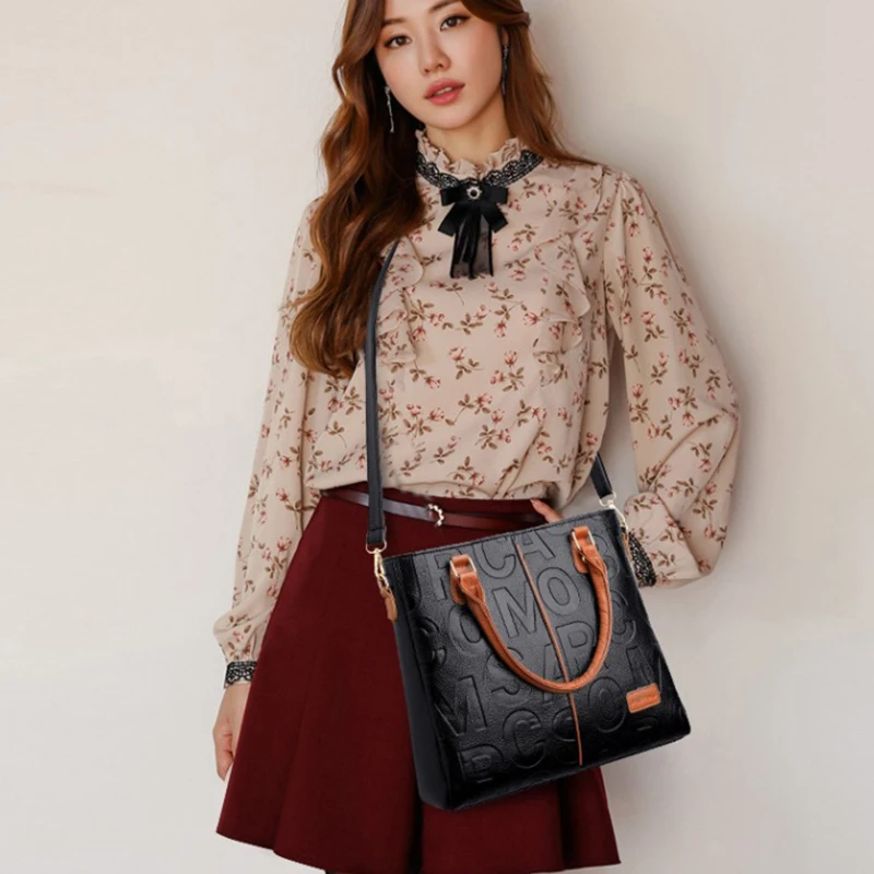 PU Leather Casual Crossbody Bags for Women Ladies Luxury Designer Tote Handbag Female Large Capacity Travel Shoulder Bag Sac