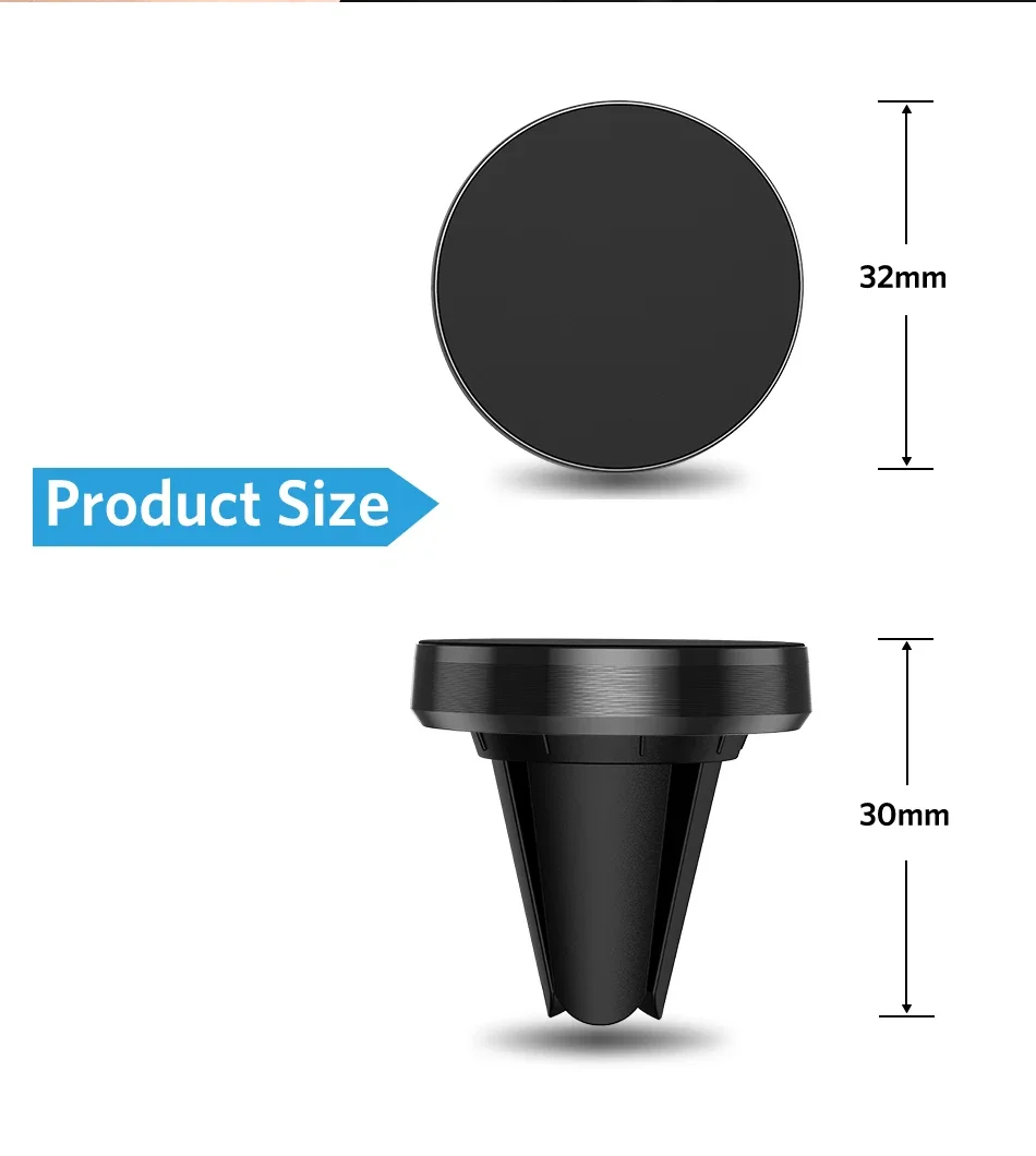 Air Vent Magnetic Car Phone Holder Magnet Smartphone Mobile Stand Cell GPS Support For iPhone 15 14 11 Xiaomi Mi Huawei Samsung