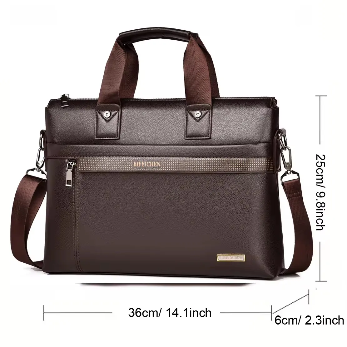 2026 New Men Briefcase High Quality Business Famous Brand PU Leather Shoulder Messenger Bag Office Handbag A4Document Laptop Bag