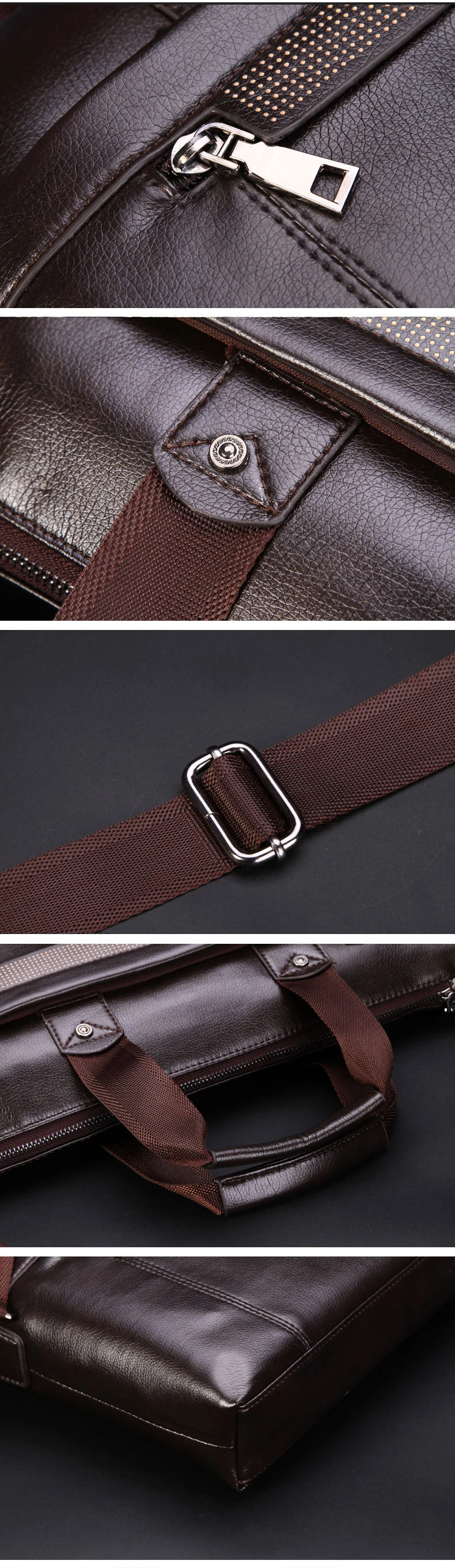 2026 New Men Briefcase High Quality Business Famous Brand PU Leather Shoulder Messenger Bag Office Handbag A4Document Laptop Bag