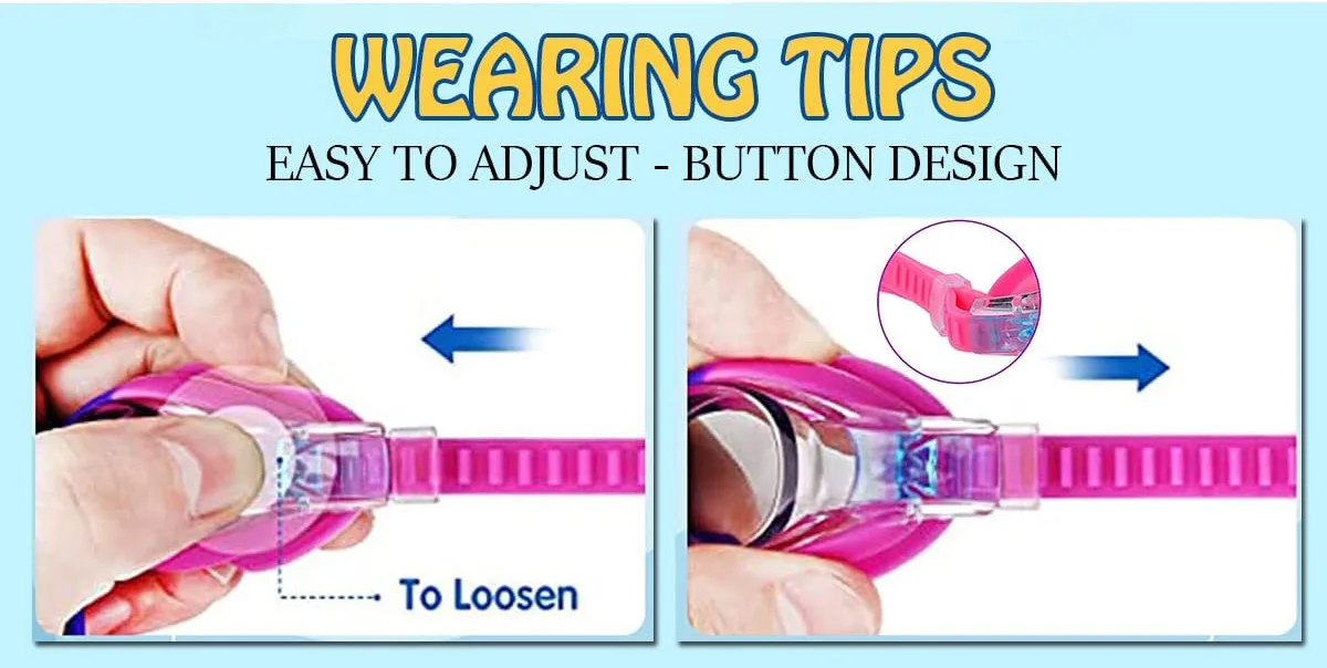 Kids Swim Goggles and Silicone Swim Cap Set with Nose Clip Earplugs, Waterproof No Leaking Anti Fog UV Protection for Boys Girls