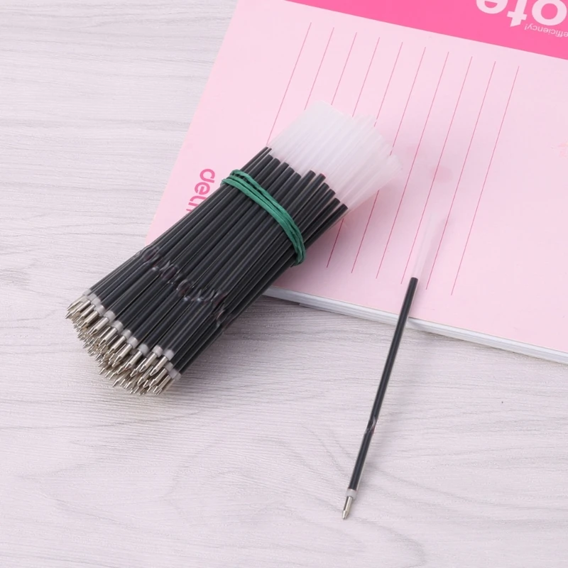 0.7mm Ballpoint Pen Refills Replacement Smooth Writing for Retractable Pens 100x