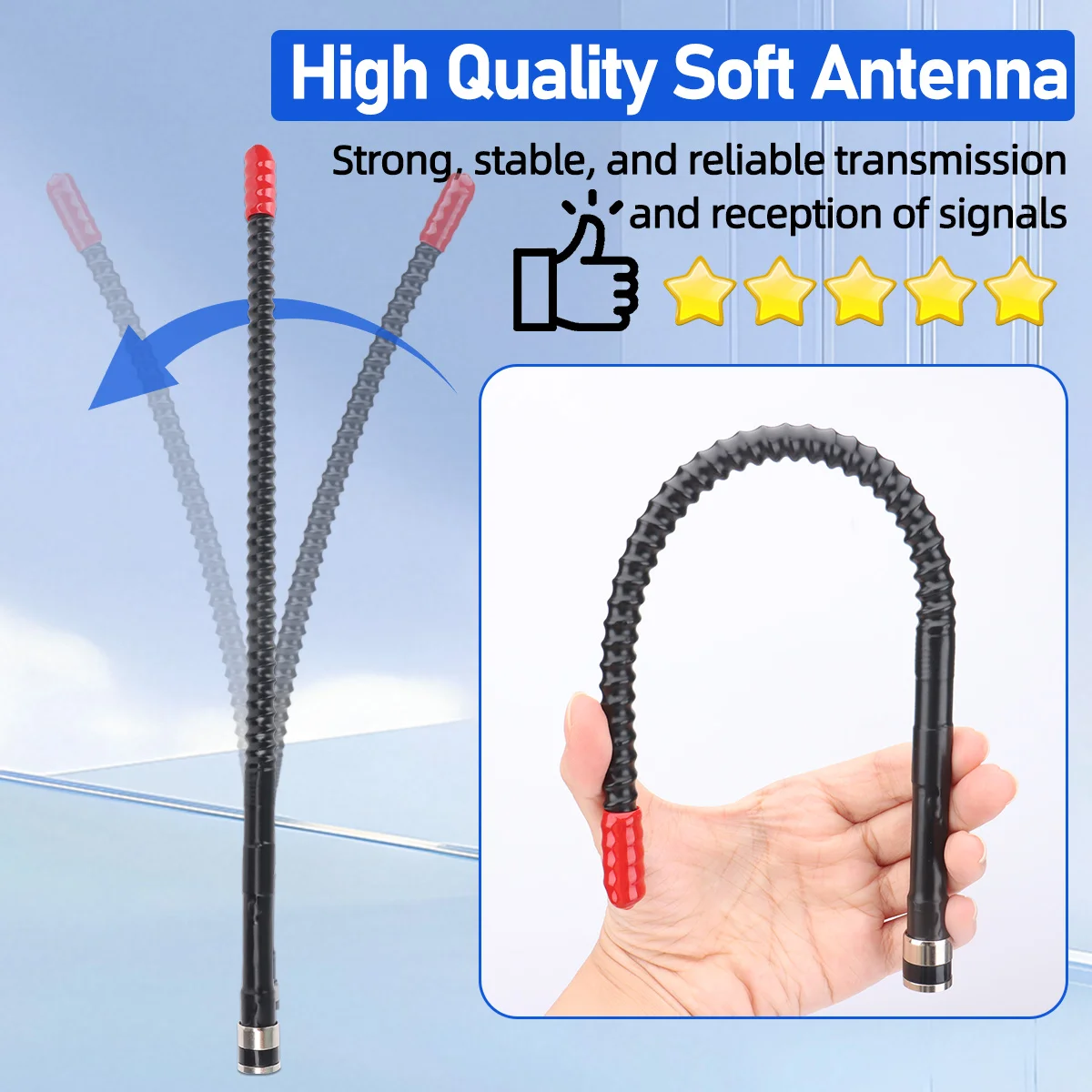 ABBREE 27MHz SMA-Female/SMA-Male/BNC Handheld Telescopic CB Antenna For Quansheng UV-K5 UV-K5(8) baofeng UV-K61 Walkie Talkie