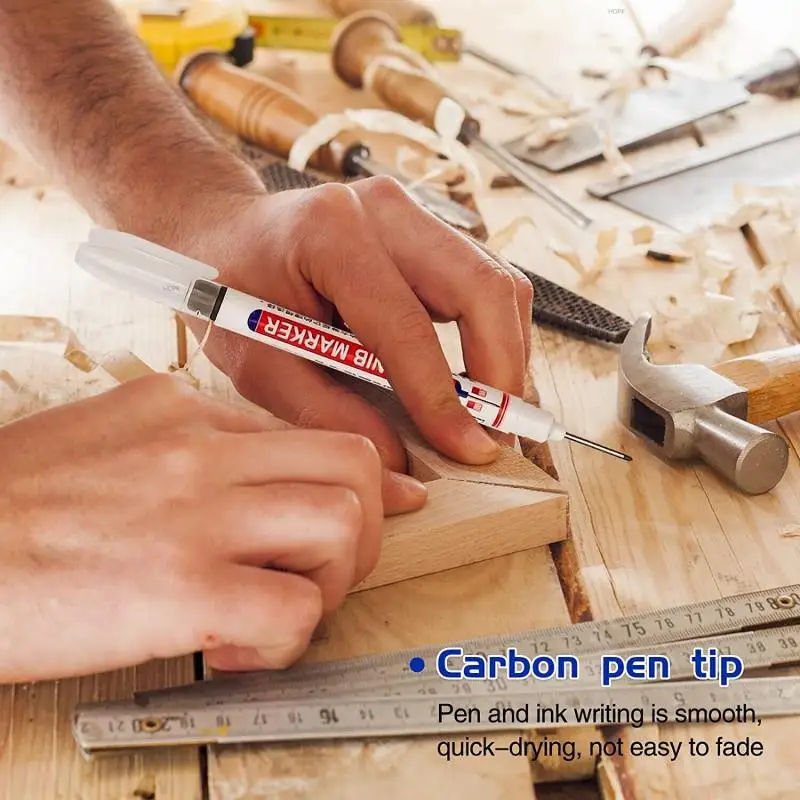 New 20mm Deep Hole Long Nib Head Markers For Metal Perforating Pen Waterproof Bathroom Woodworking Decoration Multi-Purpose Tool