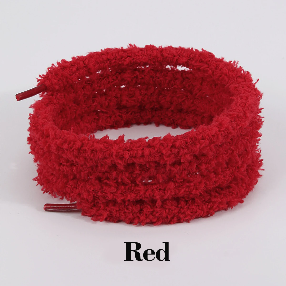 1 Pairs Plush Lacing Furry Fluffy Shoelaces Round Plush Shoelaces Replacement Sports Shoes Laces Round Shoelaces