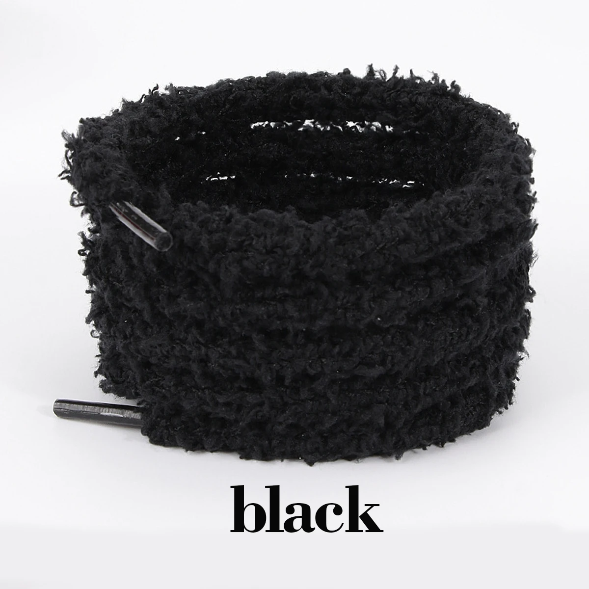 1 Pairs Plush Lacing Furry Fluffy Shoelaces Round Plush Shoelaces Replacement Sports Shoes Laces Round Shoelaces