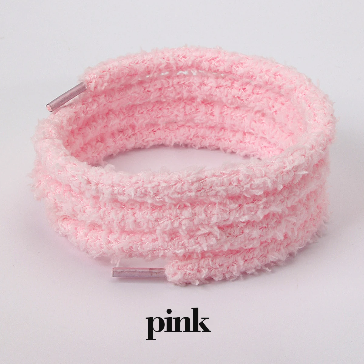 1 Pairs Plush Lacing Furry Fluffy Shoelaces Round Plush Shoelaces Replacement Sports Shoes Laces Round Shoelaces
