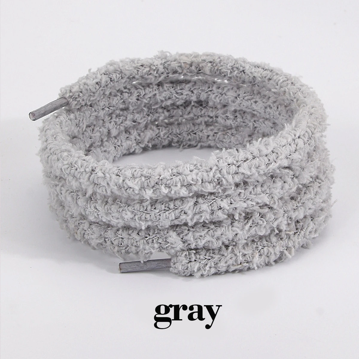 1 Pairs Plush Lacing Furry Fluffy Shoelaces Round Plush Shoelaces Replacement Sports Shoes Laces Round Shoelaces