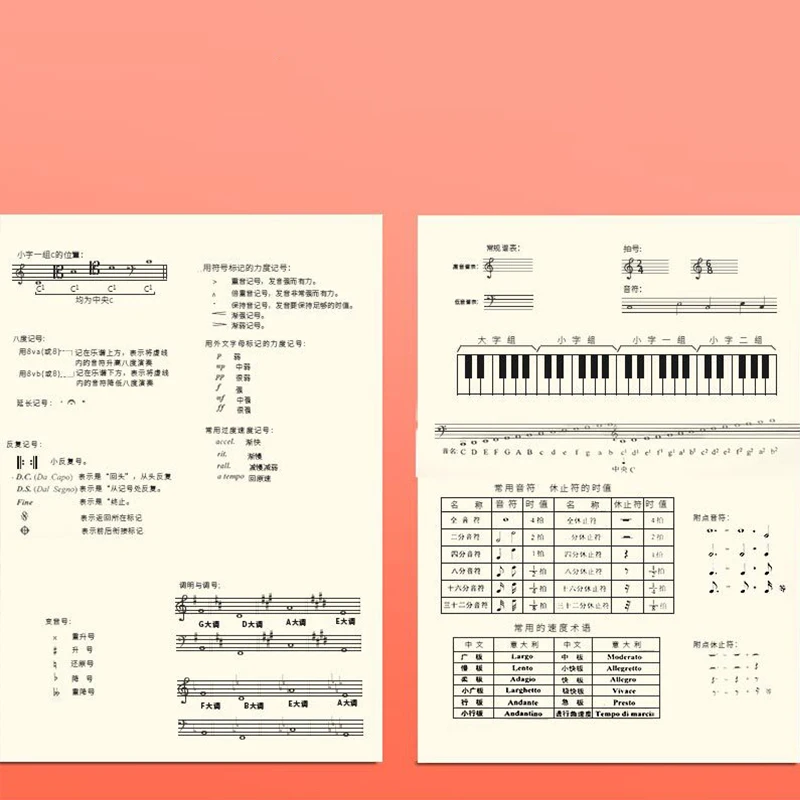 Guitar Piano Keyboard Music Notebook Memo School Notebook Musicscore Diary Drawing Sketchbook Student Journal Notepad Stationery