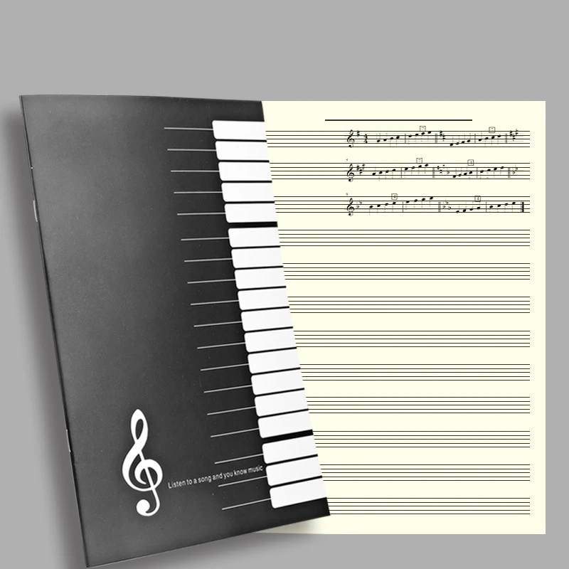 Guitar Piano Keyboard Music Notebook Memo School Notebook Musicscore Diary Drawing Sketchbook Student Journal Notepad Stationery
