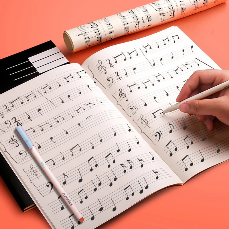 Guitar Piano Keyboard Music Notebook Memo School Notebook Musicscore Diary Drawing Sketchbook Student Journal Notepad Stationery