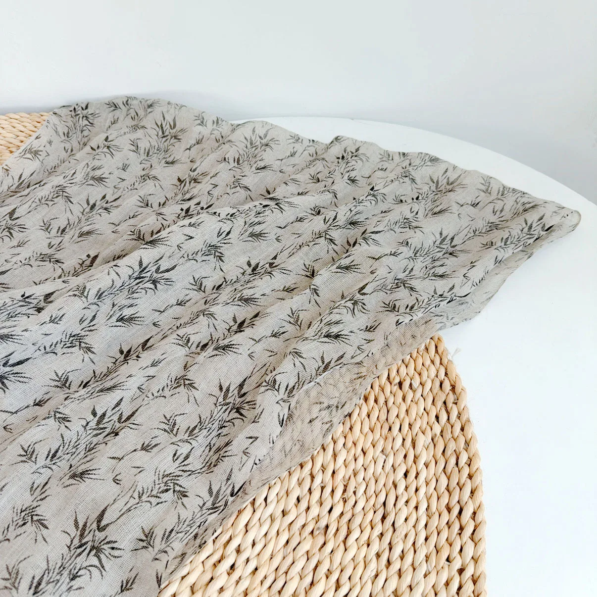 Spring and Summer 100% Linen Polka Dot Lightweight Breathable Sunscreen Scarf Shawl