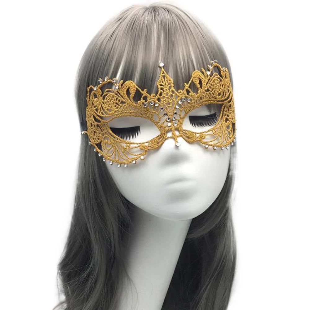 New Women Hollow Lace Face Mask Masquerade Sexy Cosplay Prom Party Props Costume Mask Nightclub Halloween Black Eye Mask