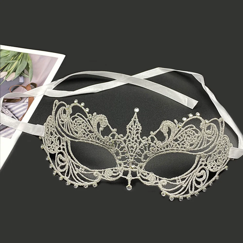 New Women Hollow Lace Face Mask Masquerade Sexy Cosplay Prom Party Props Costume Mask Nightclub Halloween Black Eye Mask