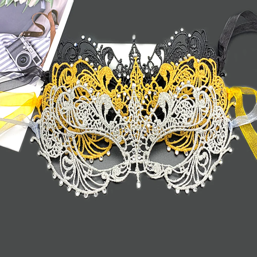 New Women Hollow Lace Face Mask Masquerade Sexy Cosplay Prom Party Props Costume Mask Nightclub Halloween Black Eye Mask