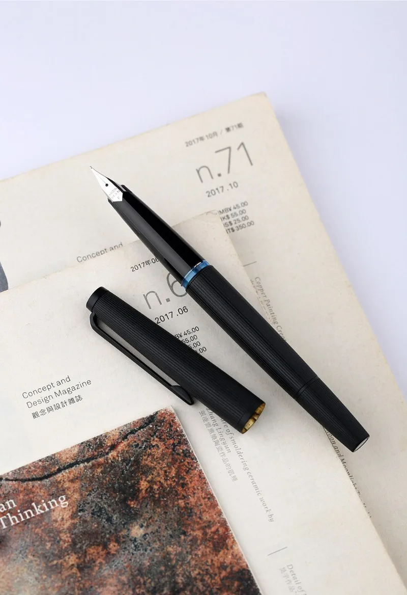 Limited MAJOHN B32 Metal Strive Piston Fountain Pen with Butterfly F Tip Iridium Writing Ink Pen PK JINHAO 59 School Supplies