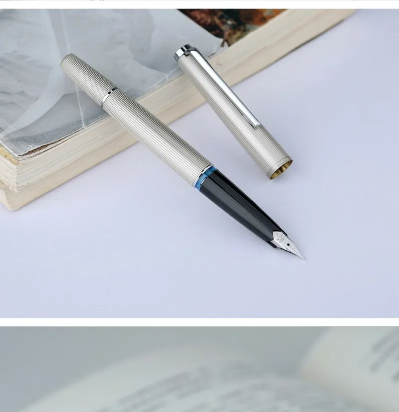 Limited MAJOHN B32 Metal Strive Piston Fountain Pen with Butterfly F Tip Iridium Writing Ink Pen PK JINHAO 59 School Supplies